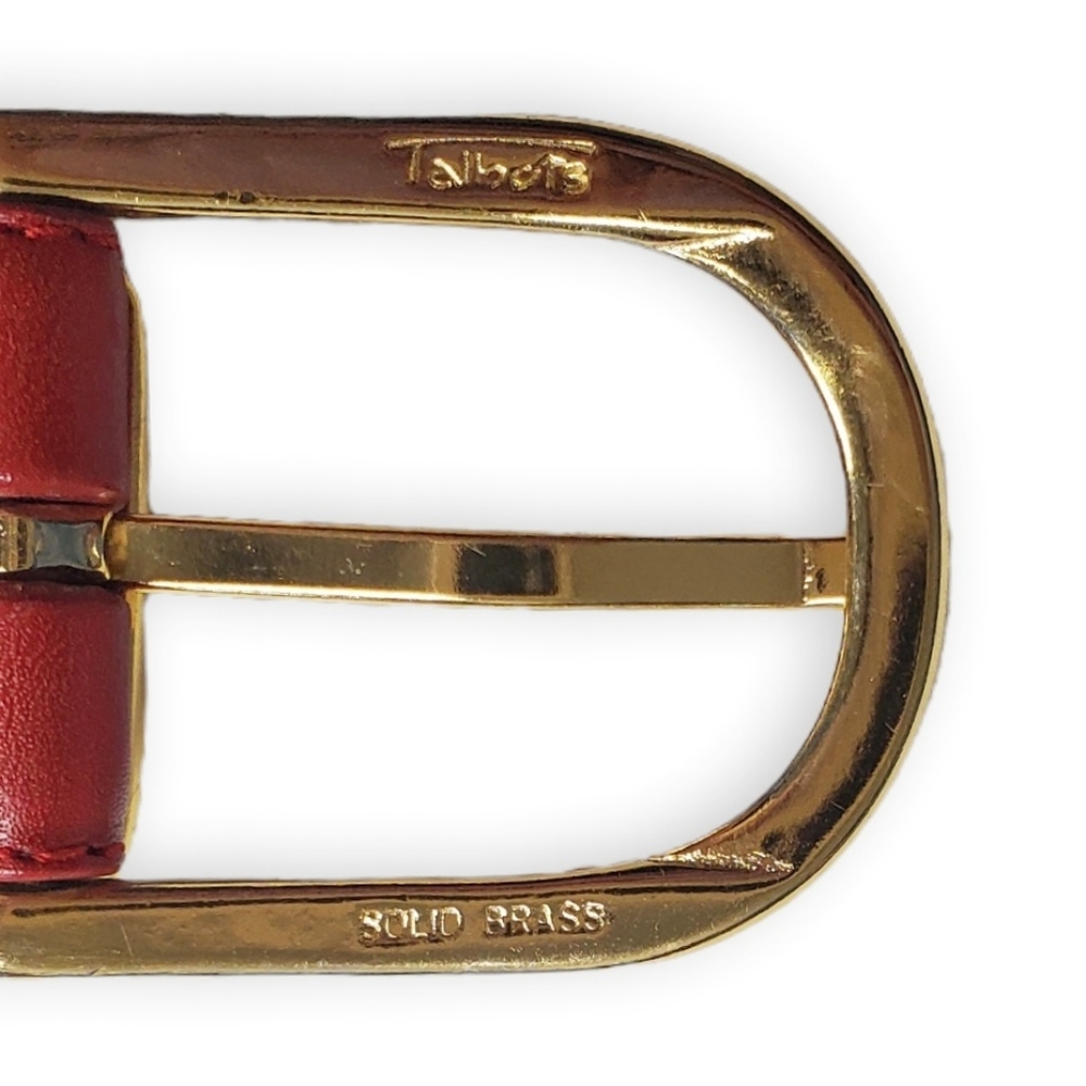 Talbots Red Leather Belt with Gold Buckle - Picture 11 of 11